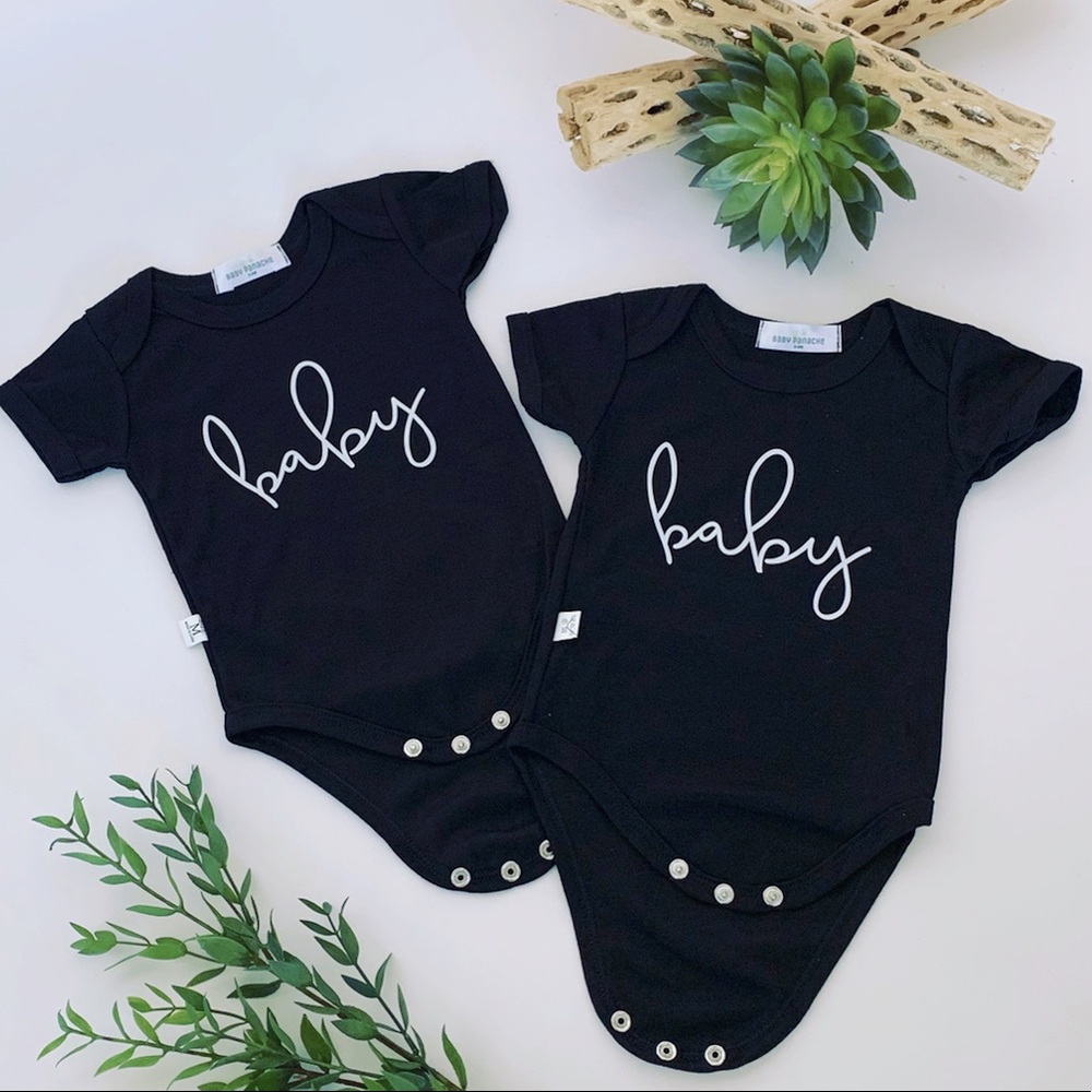 Baby by Baby Panache Black Onesie
